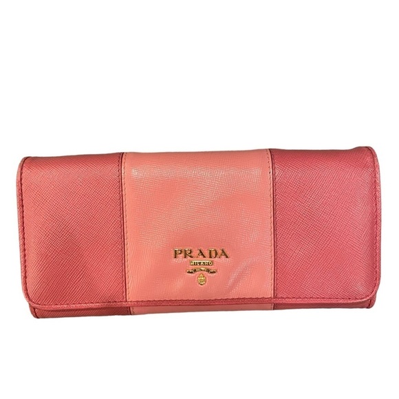 Prada Handbags - EUC PRADA WALLET PINK Double Snap​​​​